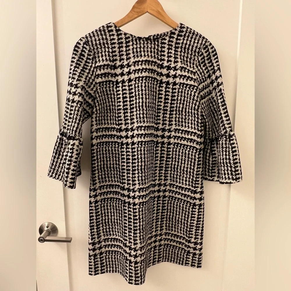 ZARA Tweed Printed Dress - Picture 1 of 4